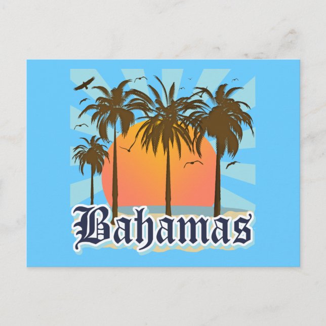 Carte Postale Les plages des Bahamas (Devant)