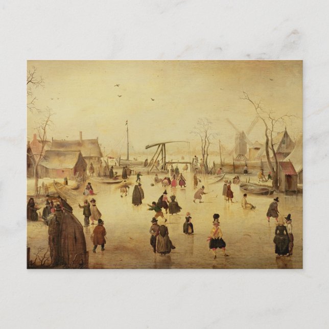 Carte Postale Les plaisirs de l'hiver (Devant)