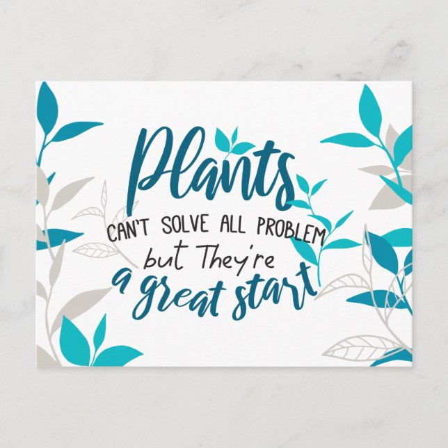 Carte Postale Les plantes ne peuvent pas résoudre tous les probl (Devant)