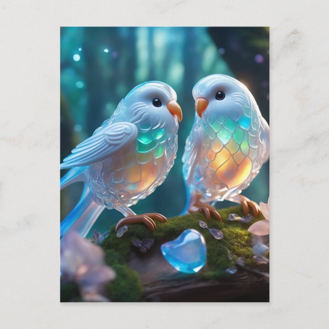 Carte Postale Les plus beaux lovebirds du monde sont ceux-ci (Devant)