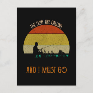 Carte Postale Les poissons m'appellent et je dois y aller