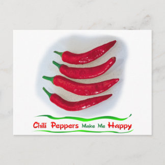 Carte Postale Les poivrons chiliens me rendent heureux