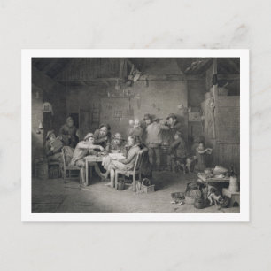 Carte Postale Les politiciens du village, gravé par Abraham Raim