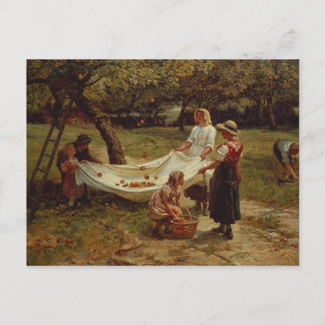Carte Postale Les pommiers, 1880 (Devant)