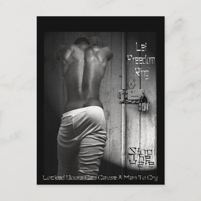 Carte Postale Les portes fermées peuvent faire pleurer un homme (Devant)