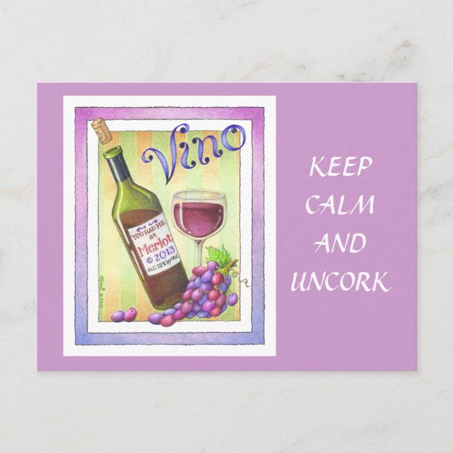 Carte Postale LES POST-CARDS You Had Me at MERLOT ! (Devant)