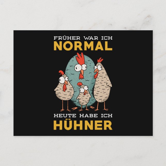 Carte Postale Les poulets disent drôle (Devant)