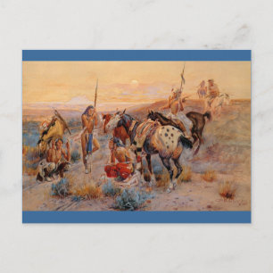 Carte Postale Les premières traces de roues de Charles M. Russel