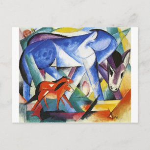 Carte Postale Les premiers animaux de Franz Marc