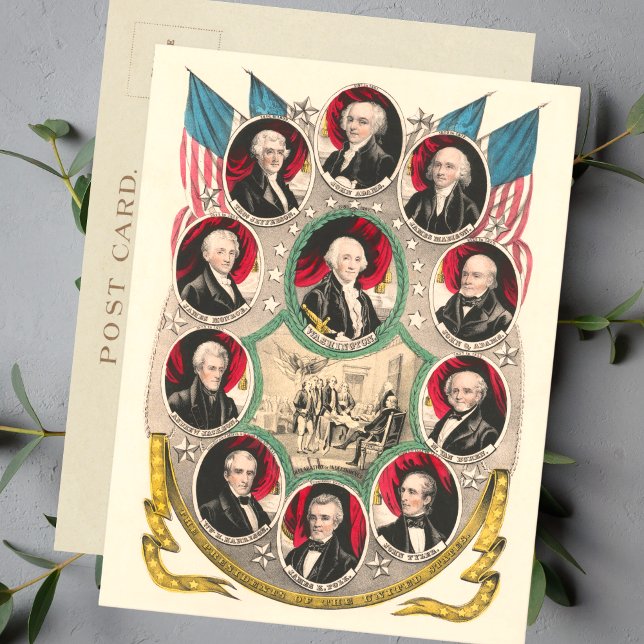 Carte Postale Les premiers présidents américains restaurèrent la (Créateur téléchargé)