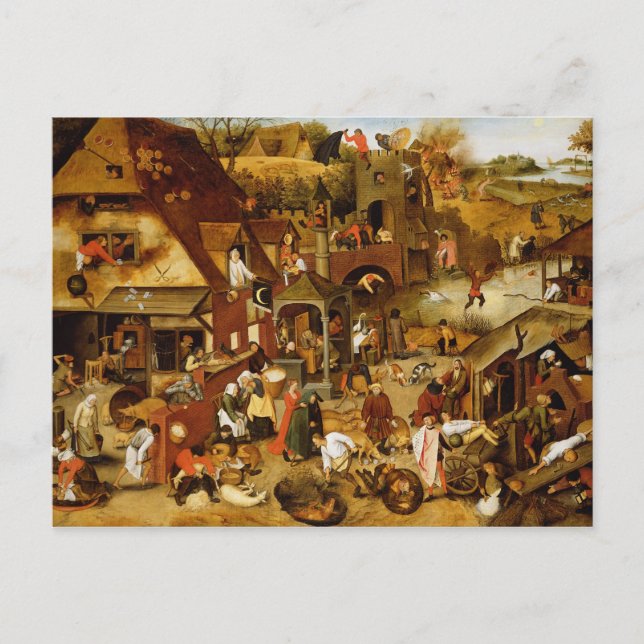 Carte Postale Les proverbes flamands (Devant)
