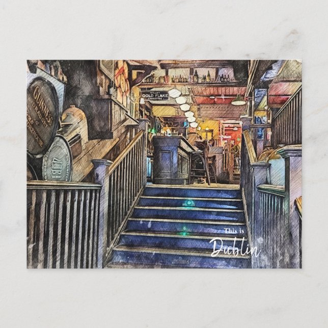 Carte Postale Les Pubs de Dublin-Irlande (Devant)