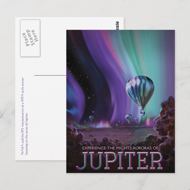 Carte Postale Les puissants auras de la publicité de voyage de J (Devant / Derrière)