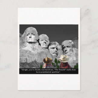 Carte Postale "Les qualités présidentielles du Donald's"