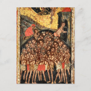 Carte Postale Les quarante martyrs de l'icône orthodoxe de Sebas