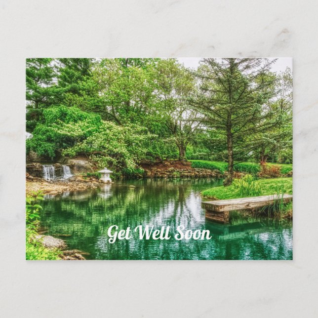 Carte Postale Les Réflexions Vertes Du Printemps S'Améliorent Bi (Devant)