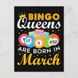 Carte Postale Les reines de bingo naissent en mars