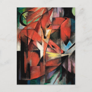 Carte Postale Les renards de Franz Marc (1913)