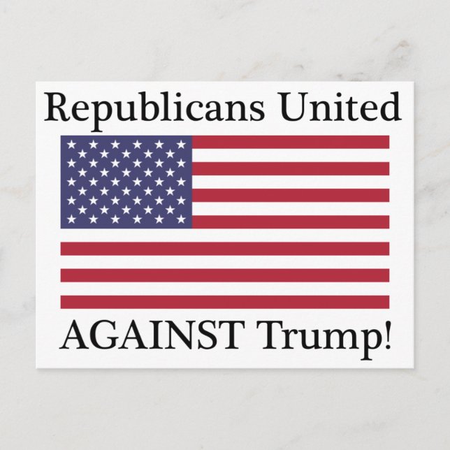 Carte Postale Les Républicains unis contre Trump (Devant)