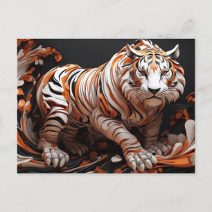 Carte Postale Les réveils du tigre chinois