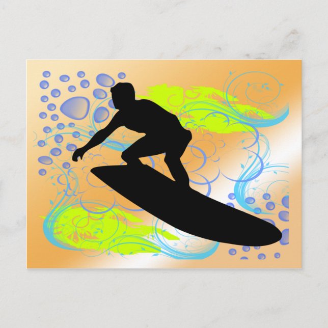 Carte Postale Les rêves de surf (Devant)