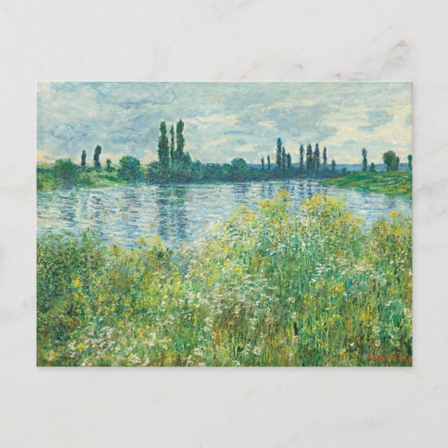 Carte Postale Les rives de la Seine par Monet (Devant)