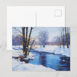Carte Postale Les rives gelées dans le paysage de Havelland