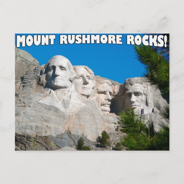 Carte Postale Les Rochers Du Mont Rushmore ! Mont Rushmore, Dako (Devant)