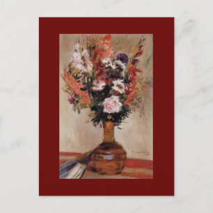 Carte Postale Les Roses de Renoir dans un Vase Still Life