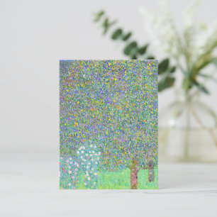 Carte Postale Les Rosiers de Gustav Klimt sous la peinture de l'