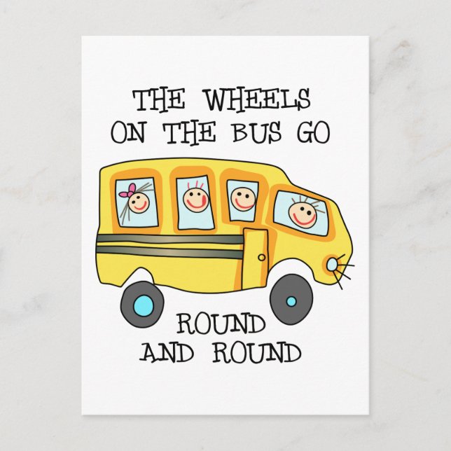 Carte Postale Les roues du bus (Devant)