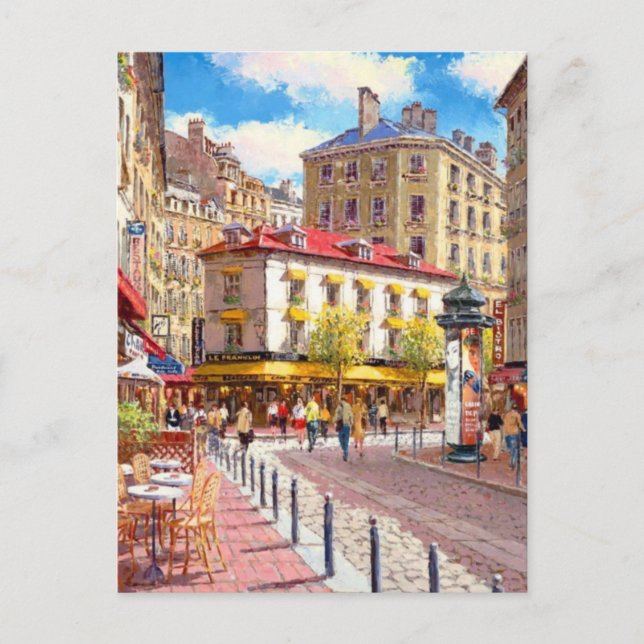 Carte Postale Les rues parisiennes captivantes (Devant)