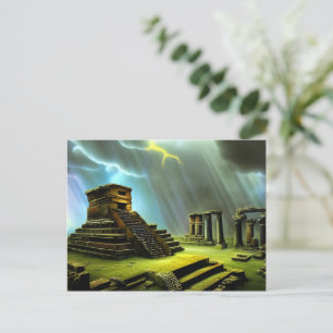 Carte Postale Les ruines du Temple Maya Art de l'Imaginaire