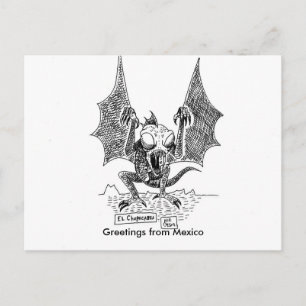 Carte Postale Les salutations de Chupacabra du Mexique