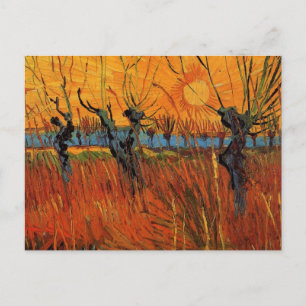 Carte Postale Les saules au coucher du soleil par Vincent van Go