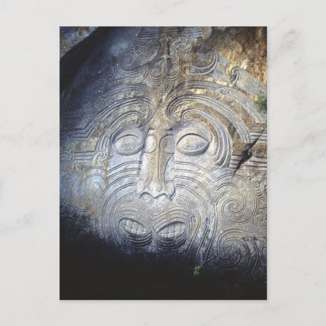 Carte Postale Les sculptures rupestres maories au lac Taupo (Devant)
