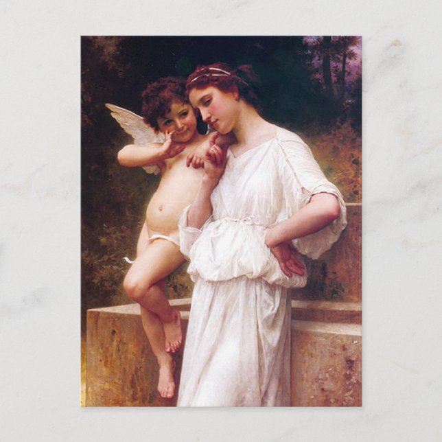 Carte Postale Les secrets de l'amour de Bouguereau (Devant)