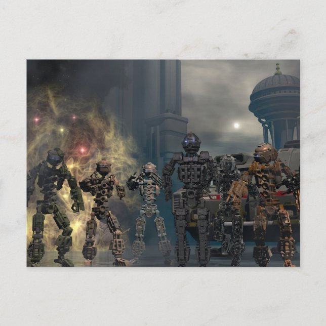 Carte Postale les sept magnifiques robots b (Devant)