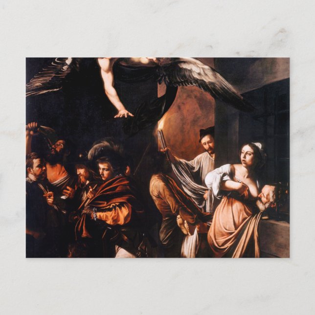 Carte Postale Les Sept Oeuvres De Miséricorde Du Caravaggio (Devant)