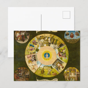 Carte Postale Les sept péchés mortels et les quatre Dernières ch