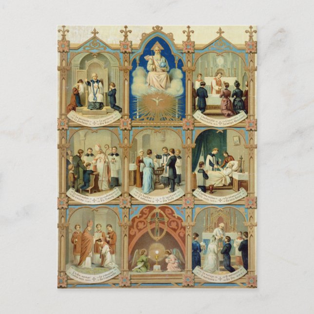 Carte Postale Les sept sacrements (Devant)