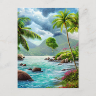 Carte Postale Les Seychelles sont un ensemble d'îles situées dan