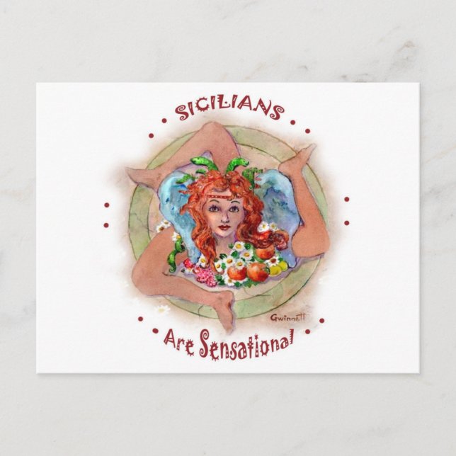 Carte Postale Les siciliens sont sensationnels (Devant)