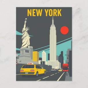 Carte Postale Les sites touristiques de New York