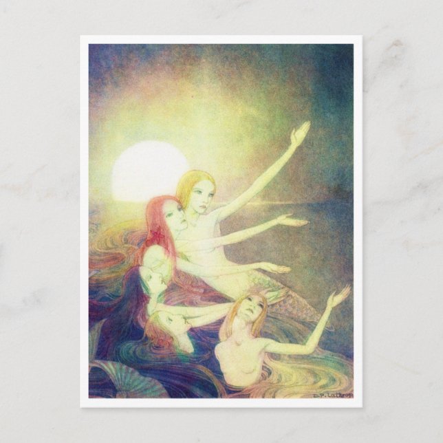 Carte Postale Les soeurs de la petite sirène par Dorothy Lathrop (Devant)