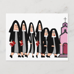 Carte Postale Les soeurs "Se dirigent vers l'Eglise"