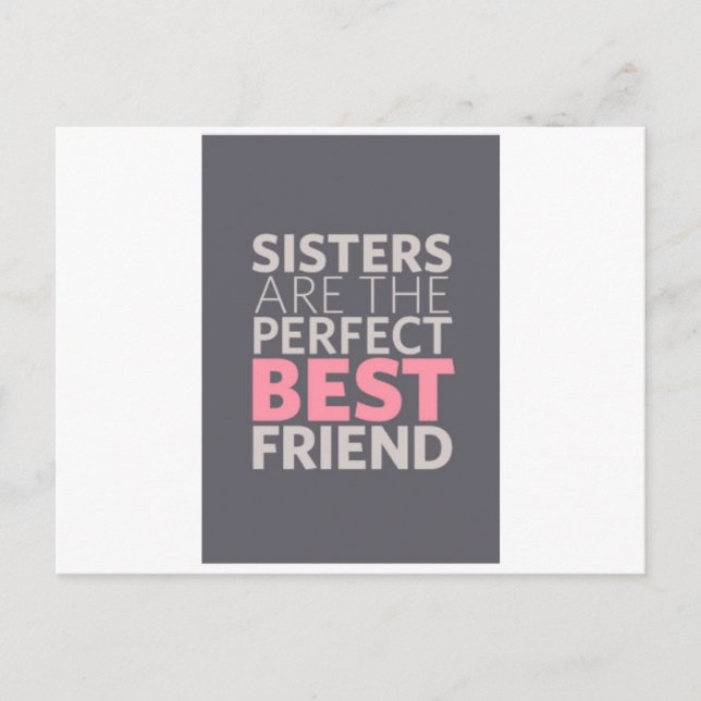 Carte Postale Les soeurs sont les meilleurs amis (Devant)