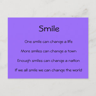 Carte Postale Les sourires changent le monde