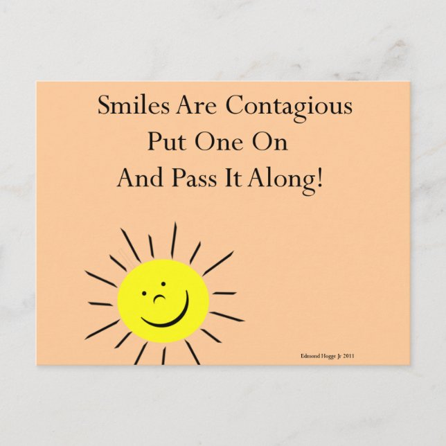 Carte Postale Les Sourires Sont Contaigus ! (Devant)