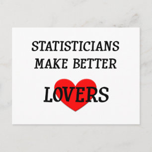 Carte Postale Les statisticiens font de meilleurs amoureux